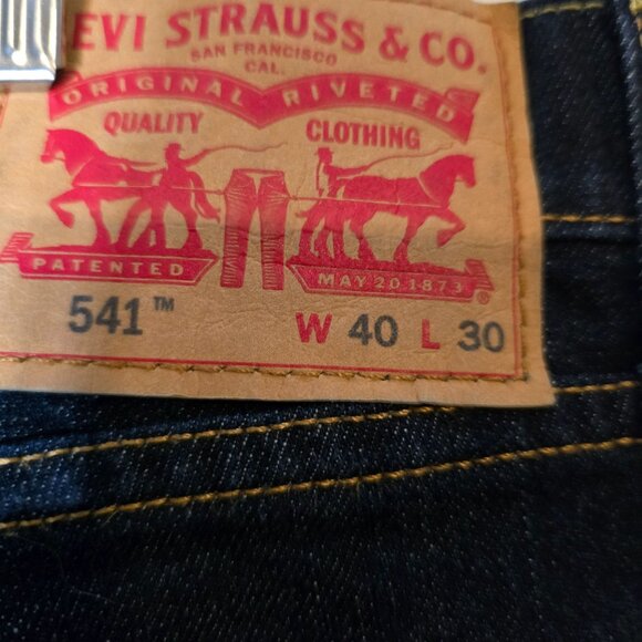 Levis 541 Denim Jeans Size 40X30 Blue Straight Leg - Picture 7 of 8